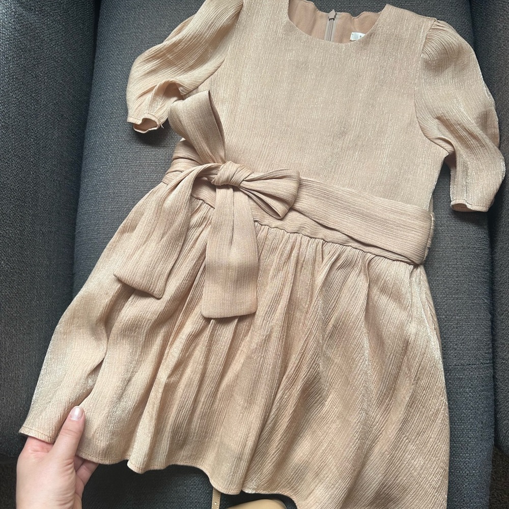 NoraLee Josephine Dress in Metallic Champagne - Picture 7 of 8